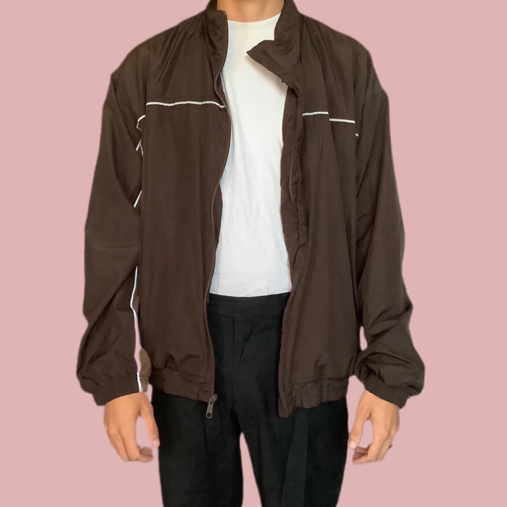 Vintage Reflective Brown Windbreaker